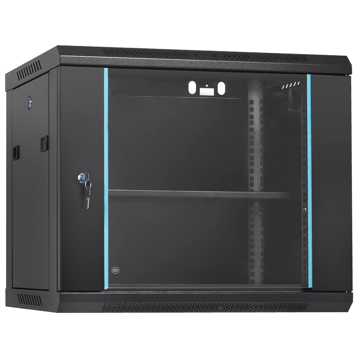 Vevor 9U Wall Mount Network Server Cabinet, 15.5'' Deep, Server Rack Cabinet Enclosure, 200 Lbs Max. Ground Mounted Load Capacit