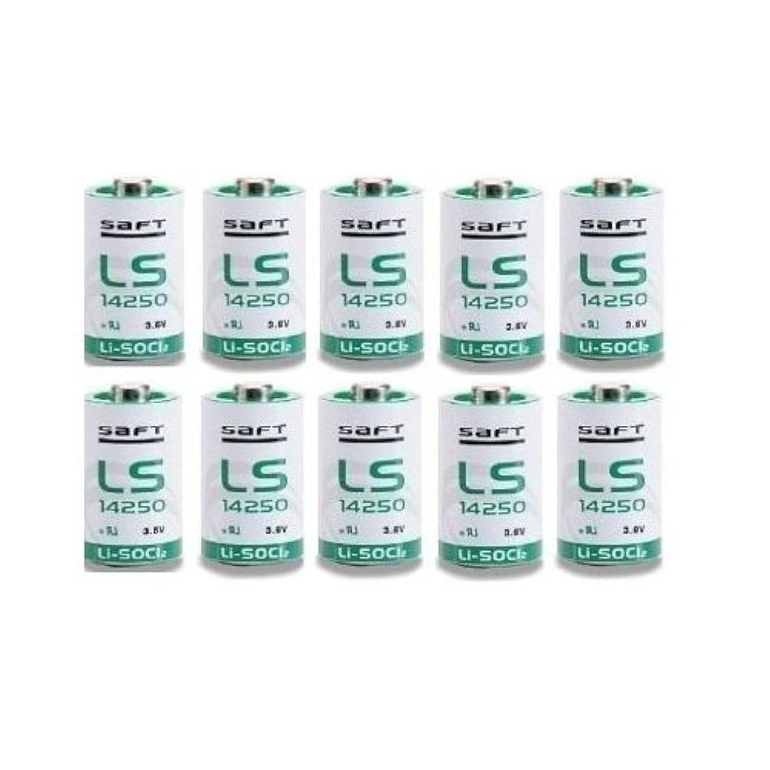 (10 Pack) Saft Ls 14250 1/2 Aa 3.6V Lithium (Non Rechargeable)