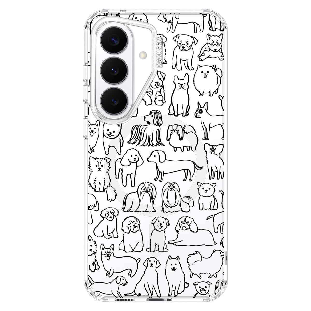 MOSNOVO for Samsung Galaxy S26 Clear Case, Fit for MagSafe, 6.6ft Military-Grade Shockproof Magnetic Protective Phone Cover,Dood