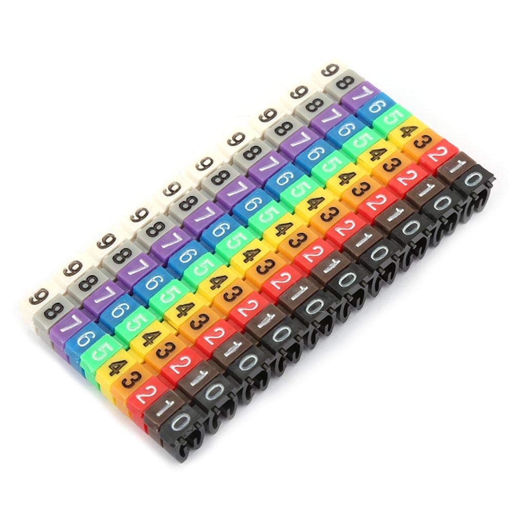 Clip On String Wire Marking Boxed Plastic Digital Number Wire Label Tu ...