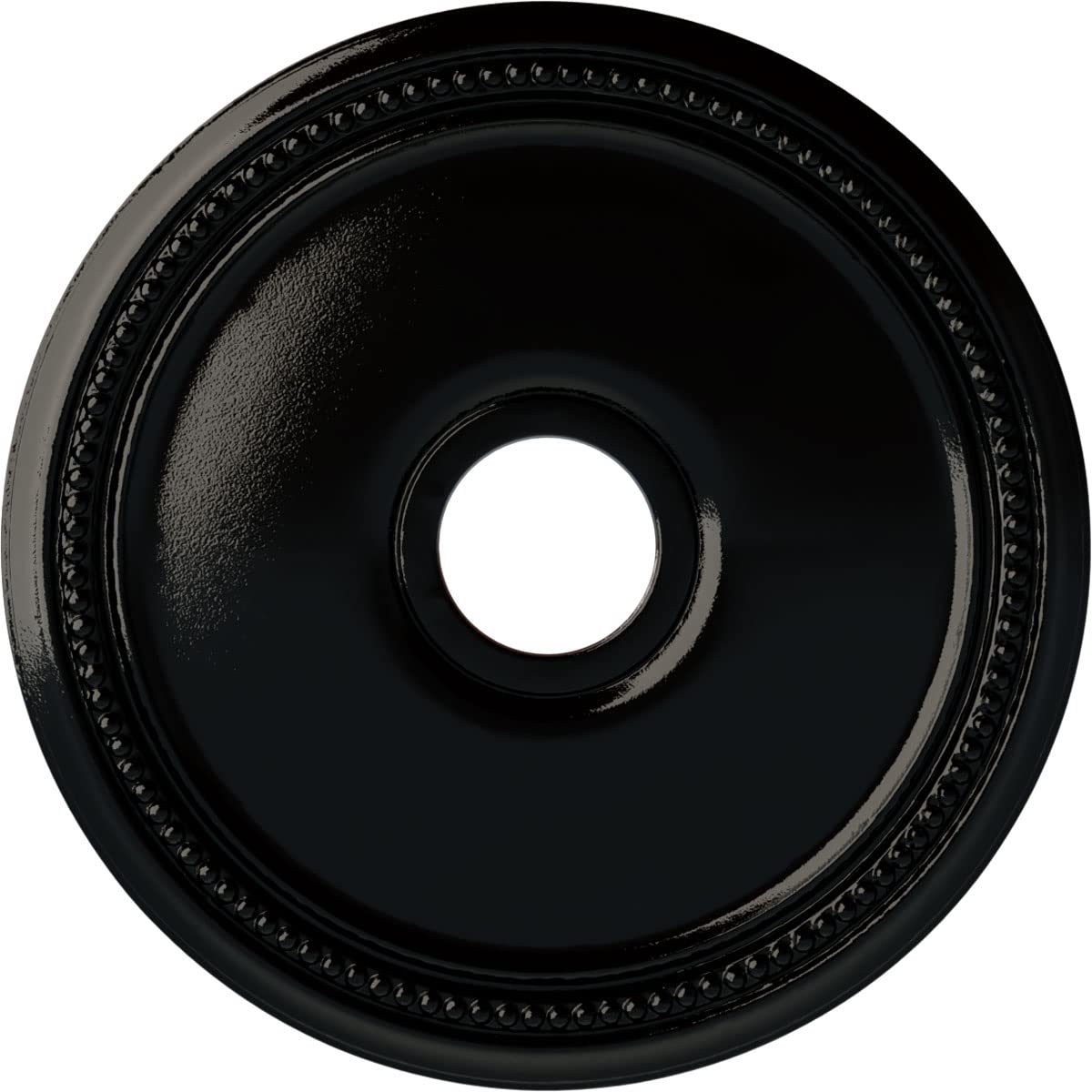 Ekena Millwork CM18DIBPS Diane Ceiling Medallion, 18OD x 3 5/8ID x 1 1/8P (Fits Canopies up to 5 3/8), Hand-Painted Black Pearl