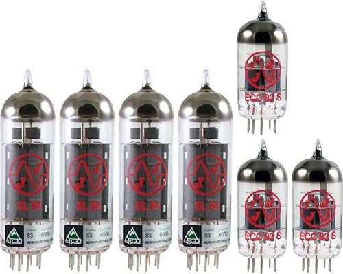 Vox Ac30 Standard Tube Set, Jj Tubes (X4 El84, X3 12Ax7), Apex Matched