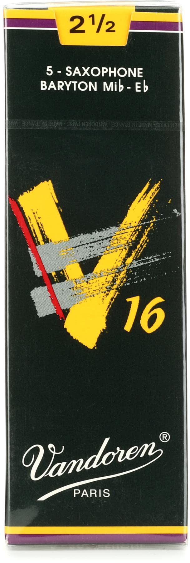 Vandoren Sr7425 Baritone Sax V16 Reeds Strength 2.5; Box Of 5