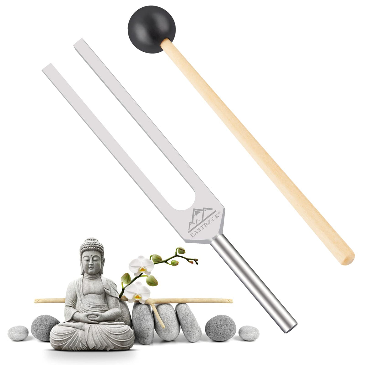 Eastrock 528 Hz Tuning Fork With Silicone Hammer And Cleaning Cloth,Clinical Grade Nerve/Sensory For Perfect Healing Musical Ins
