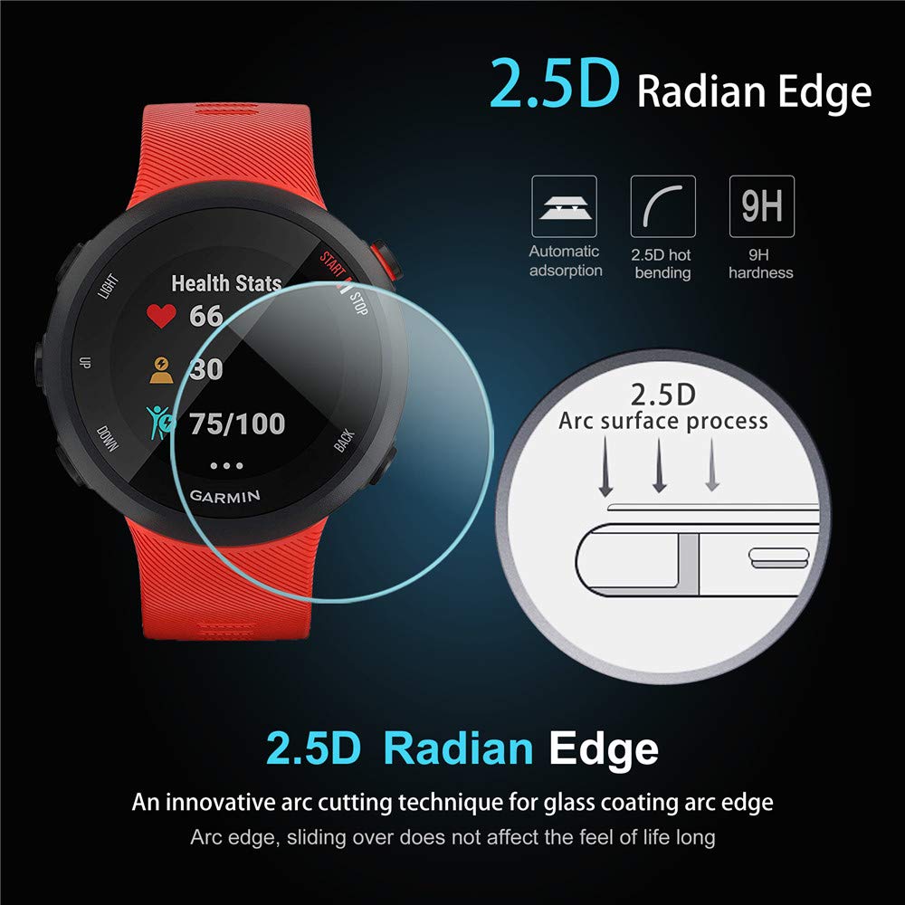 Suoman 4 Pack For Garmin Forerunner 55/45 / 45S Screen Protector Tempered Glass For Garmin Forerunner 55 / 45S / 45 [2.5D 9H Har