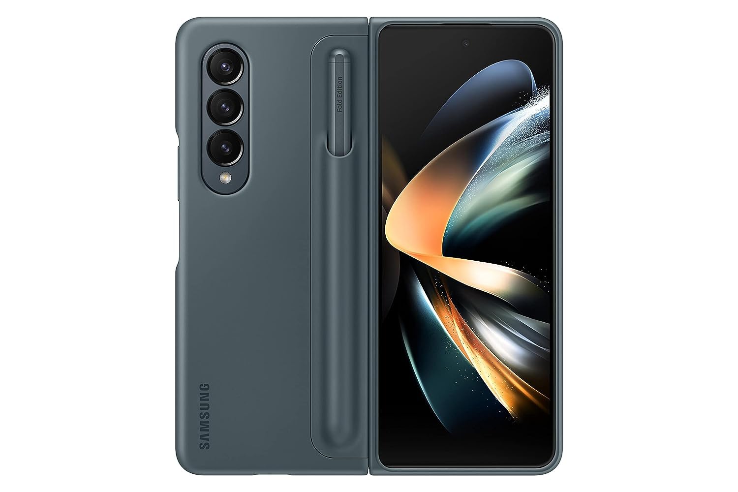 Samsung Galaxy Z Fold4 Standing Cover With S Pen And S Pen Holder, Protective Phone Case With Kickstand For Hands Free Viewing,