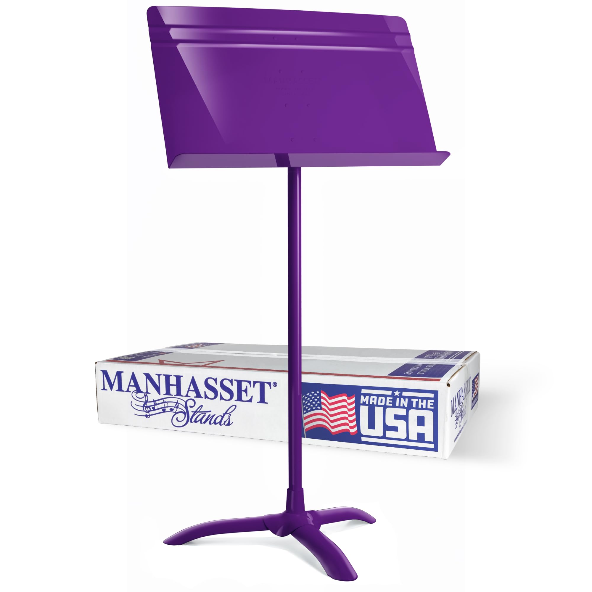 Manhasset Music Stand For Sheet Music - 48 Symphony Model - 4801PUR - Long Lasting, Durable Manhasset Stand - Adjustable Height 