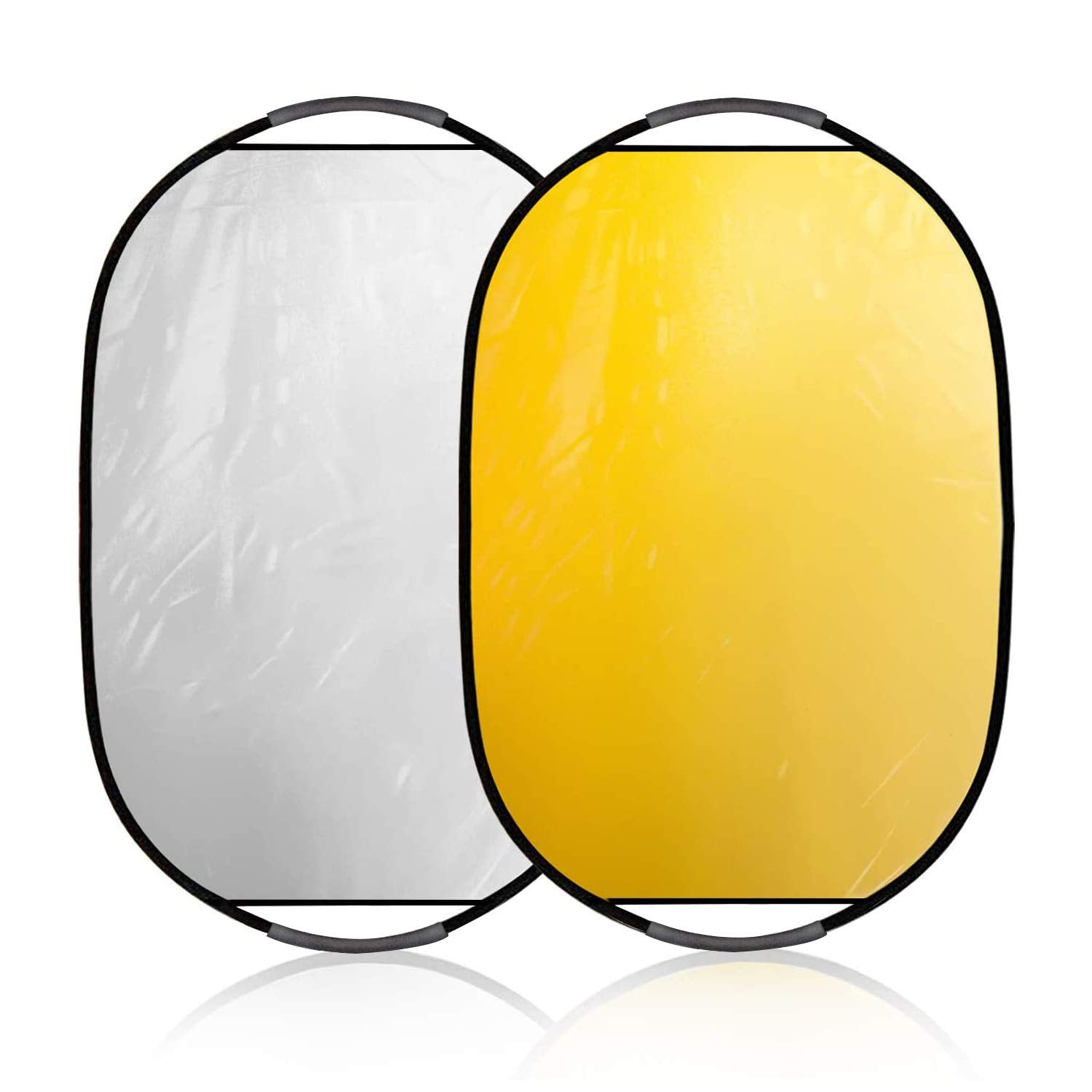 Limostudio 24 X 36 Inch Multi Color Collapsible Lighting Reflector Pop-Up Disc, 5 Colors In 1 Set, Translucent, Silver, Gold, Wh