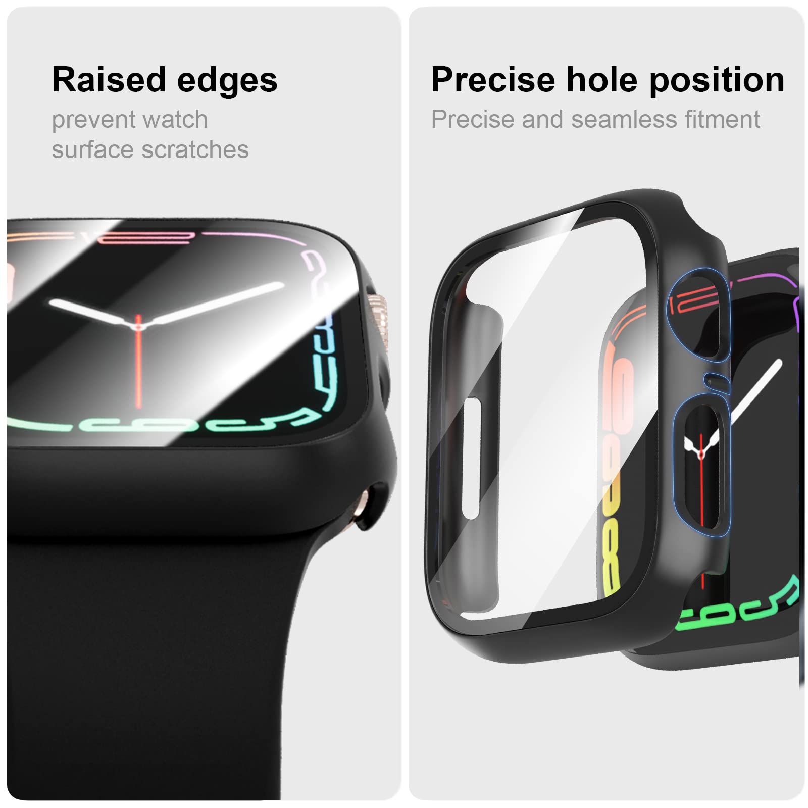 6 Pack Case With Tempered Glass Screen Protector For Apple Watch Series 3 Series 2 Series 1 38Mm, Jerxun Ultra Thin Scratch Resi