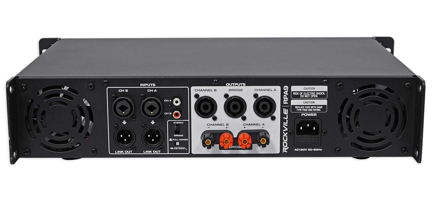 Rockville 3000 Watt Peak / 800W Rms 2 Channel Power Amplifier Pro/Dj Amp (Rpa9), 18.97 X 13.97 X 3.54 Inches