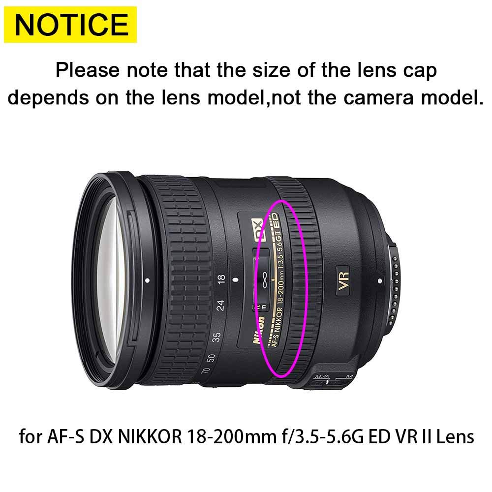 Ulbter 72Mm Lens Cap Cover For Af S 18 200Mm F/3.5 5.6G Vr Ii Lens For Nikon D90 D80 D40 D7000 D7100 D7200 D5100 D3100 Camera Wi