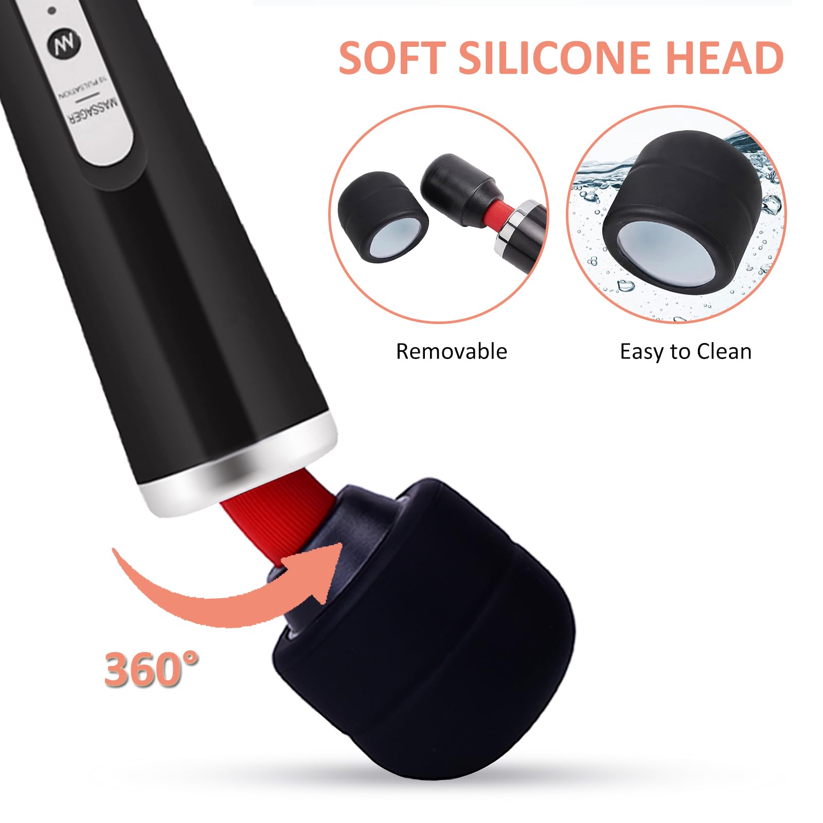 Vzvjtr Electric Muscle Massager, Handheld Relaxation Tool, Body Muscle Deep Tissue Massage For Neck Back Shoulder Foot (Black)