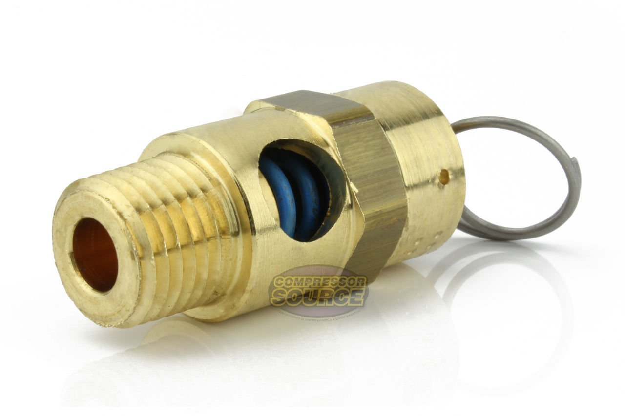 New 1/4'' Asme Brass Safety Relief Valve 35 Psi American Made Compressed Air Pop Off Valve
