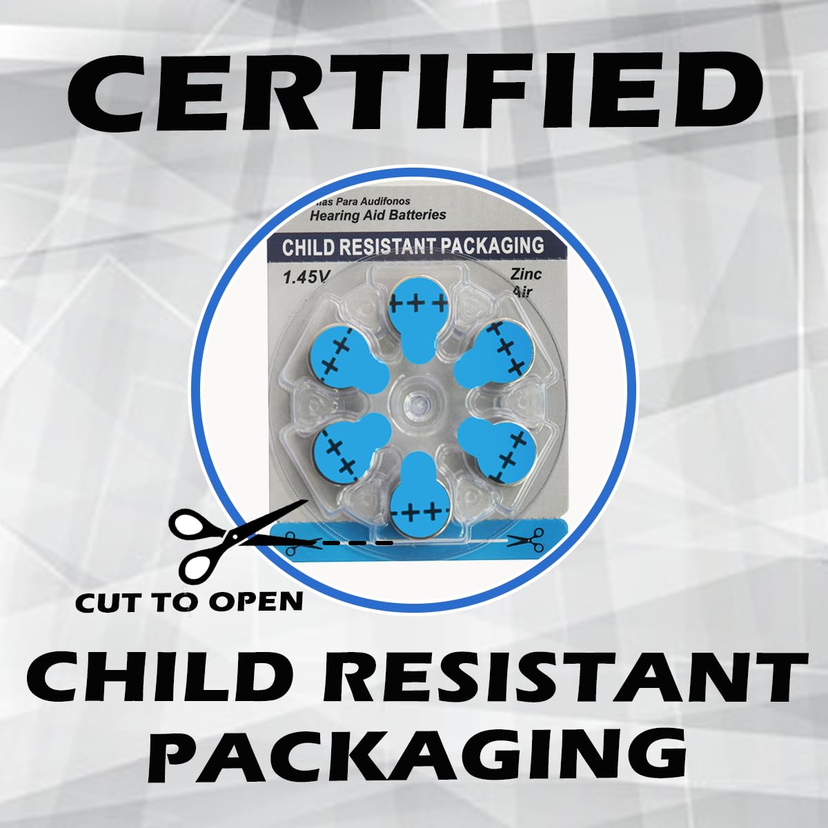 Zenipower Size 675 Mercury Free 1.45V Hearing Aid Batteries Zinc Air (120 Batteries)