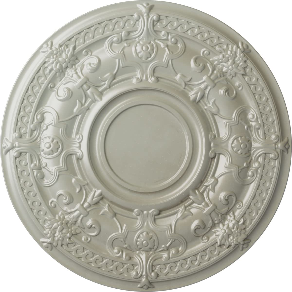 Ekena Millwork Cm33Dafcs Dauphine Ceiling Medallion, 33 7/8''Od X 1 3/8''P (Fits Canopies Up To 13 1/4''), Hand Painted Flash Co