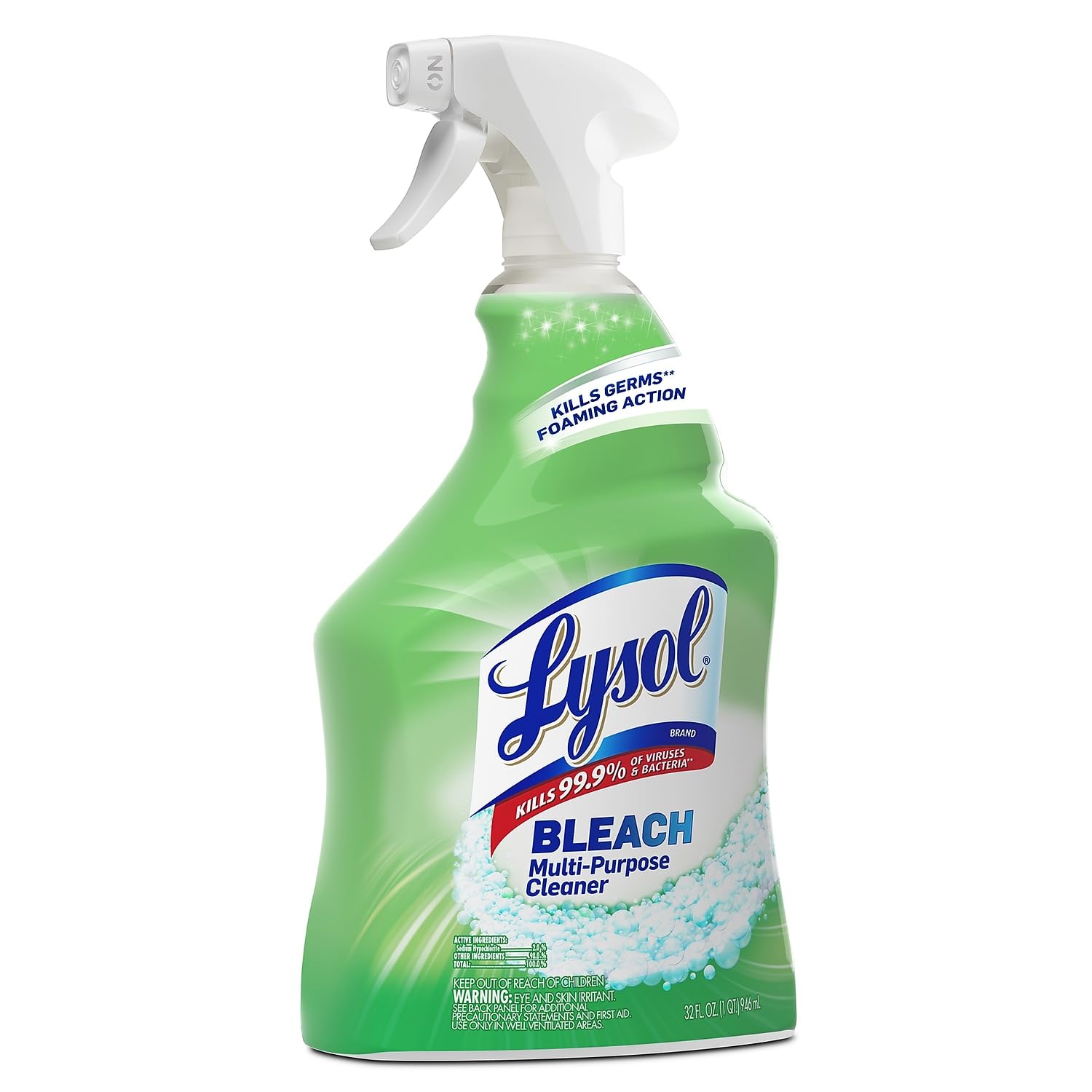 Lysol All Purpose Cleaner Spray, White & Shine With Bleach, 32 Fl Oz
