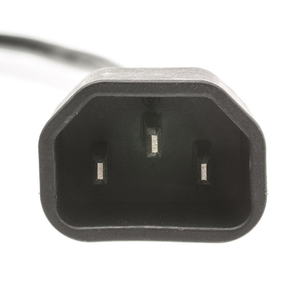 6 Feet Computer/Monitor Power Cord Adapter, Nema 1 15R Female To C14 Male Plug, 3 Pin, 18 Awg, 10 Amp, Power Cable For Pc/Monito