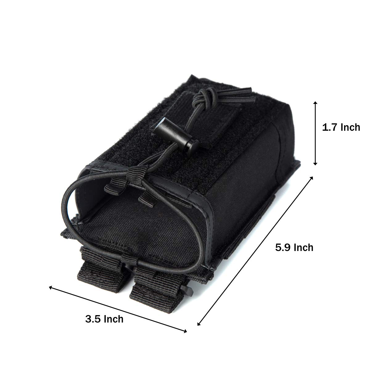 Radio Case/Radio Holder Molle Tactical Radio Holster Military Heavy Duty Radios Pouch Bag For Two Ways Walkie Talkies Compatible With Bags/Packs/Duffels By Luiton(2 Pack)