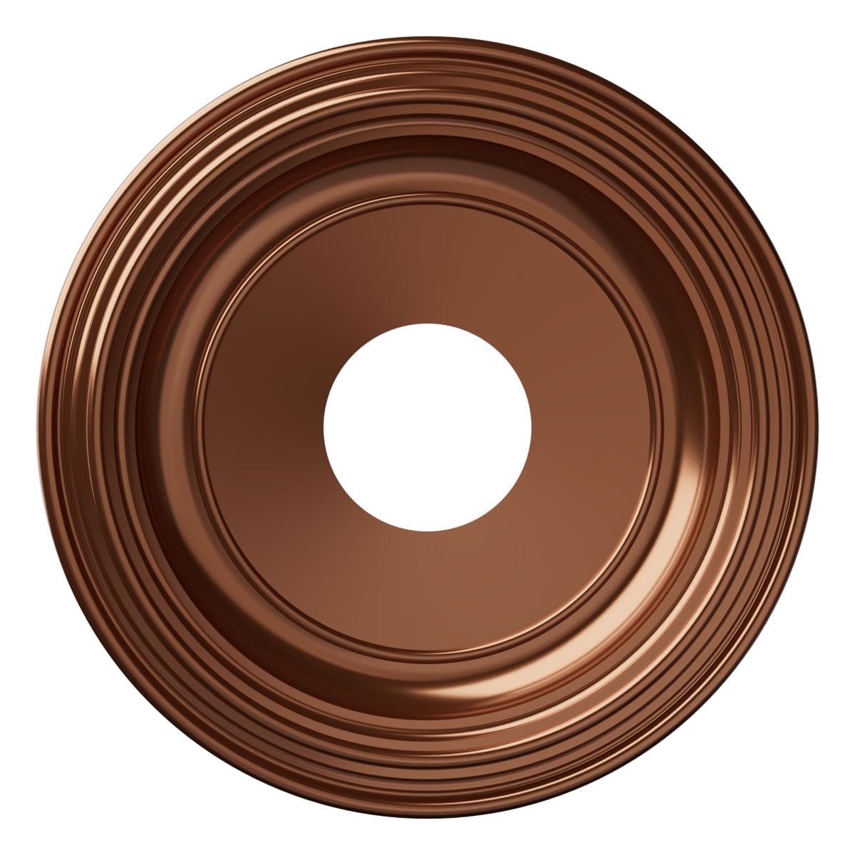 Ekena Millwork 13OD x 3 1/2ID x 1 1/4P Traditional Thermoformed PVC Ceiling Medallion (Fits Canopies up to 7 1/2), Bright Coat D