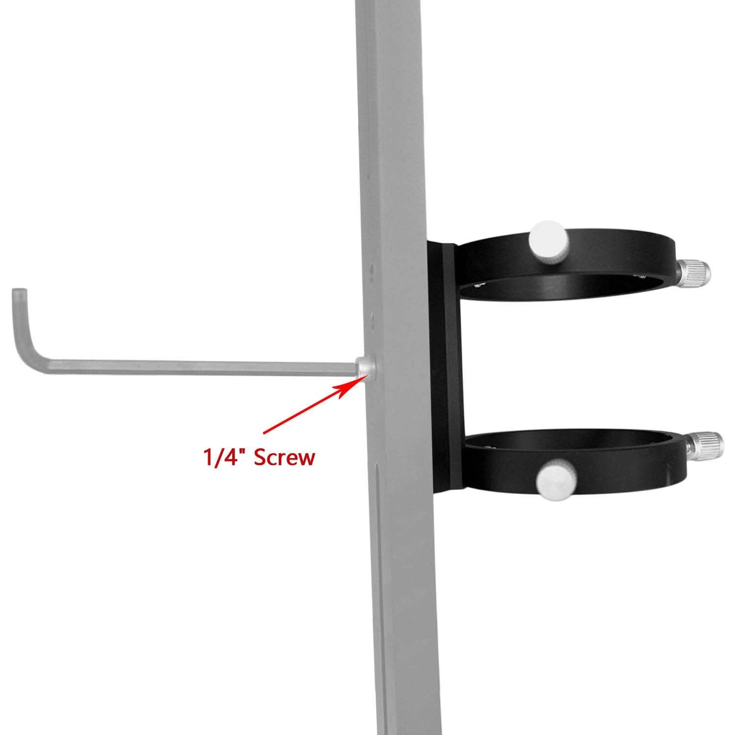 Astromania Adjustable Guiding Scope Ring Set With Plate   90 Mm Inside Diameter (Pair)   For Telescope Tube Diameter Or Finders