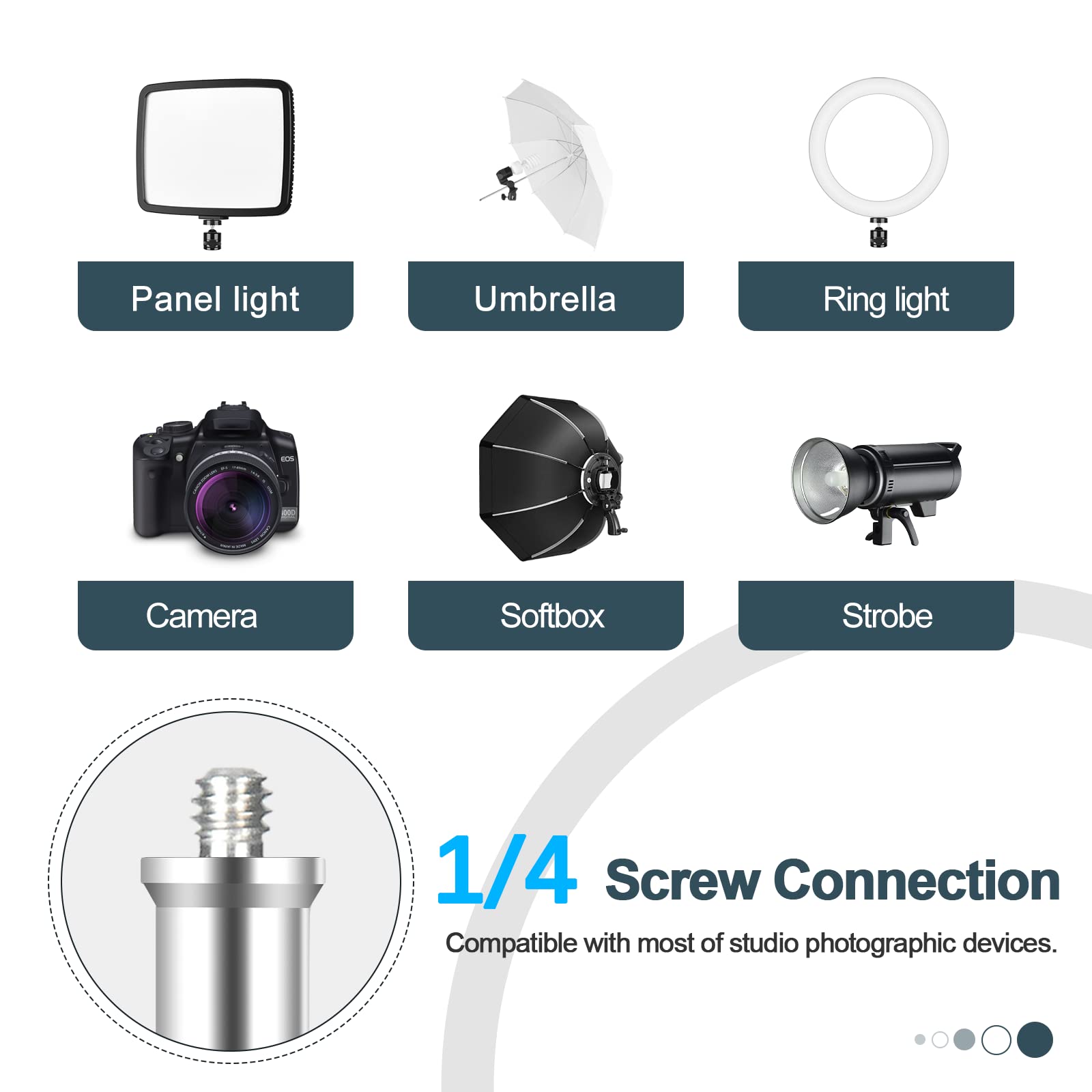 Emart 7 Ft Light Stand For Photography, Portable Photo Video Tripod Stand, 2 Pack Lighting Stand With Carry Case For Speedlight,