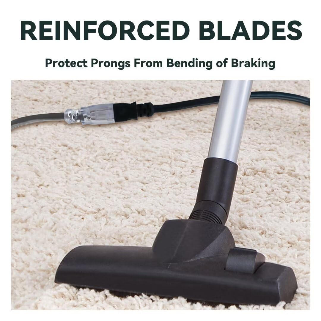 Fnxpow Indoor Extension Cord, 12 Gauge 3 Prong Weatherproof Heavy Duty Gray Extension Cord With Lighted Indicator End, Sjtw 15A