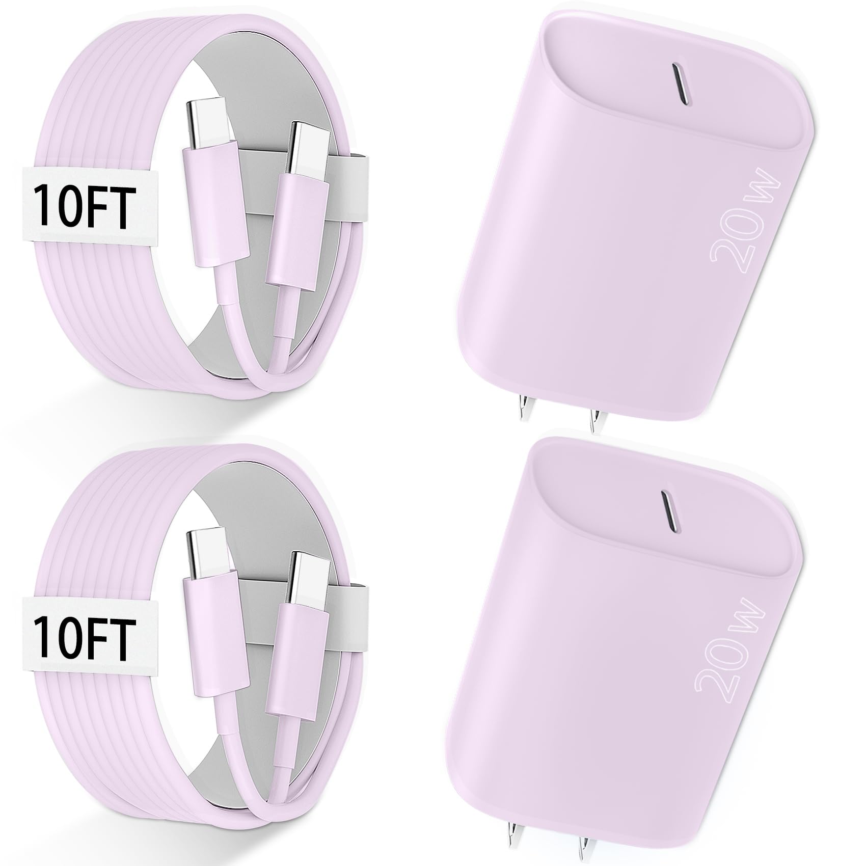 I Phone 16 Pro Max Charger Fast Charging,20W I Phone 16 Fast Charger Block Wall Charger With 10Ft Usb C Cable Cord For I Phone 1