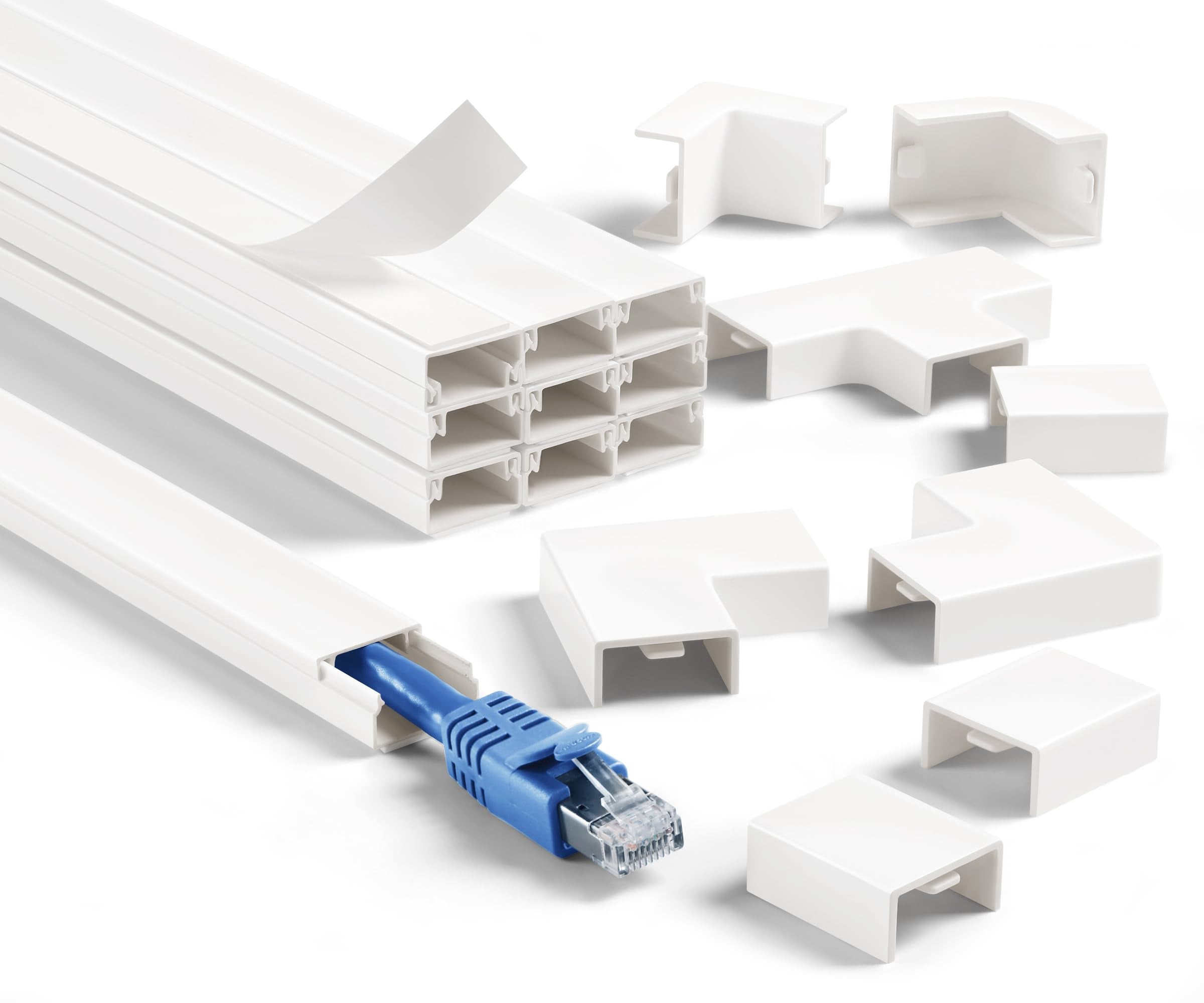 Cord Cover Wall Kit, Yclyc 157In Wire Covers For Cords   Tv Cord Hider For 1 Thick Cord, Cable Hider For Wall Mount Tv, Cable Co