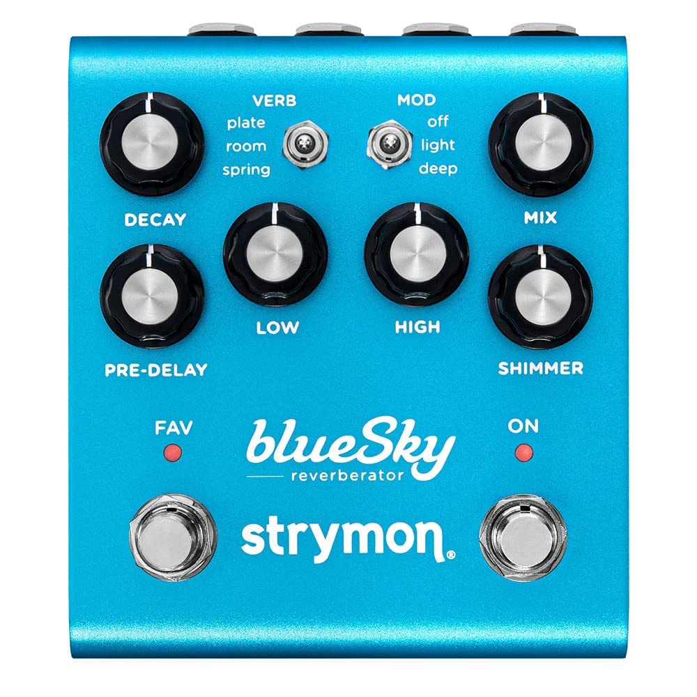 Strymon Bluesky V2 Guitar Effects Pedal With Studio Quality Plate, Room And Spring Reverbs, For Electric And Acoustic Guitar, Sy