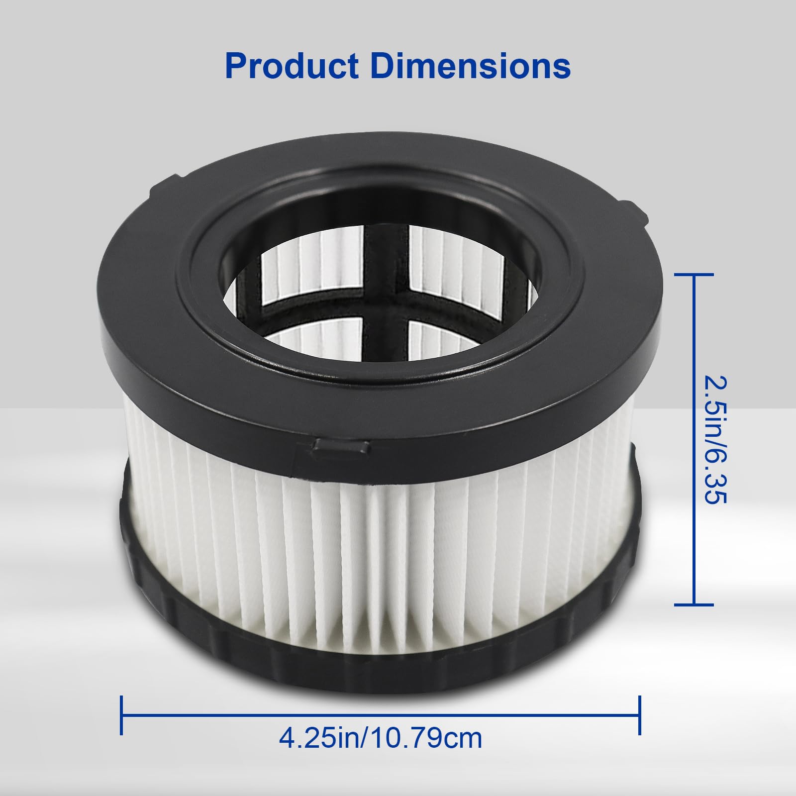 Dc5151H Replacement High Efficiency Filter For Dewalt Dc5151H Dc515 Dcv517 Dcv517B Wet Dry Vacuum, Washable Reusable Vacuum Filt