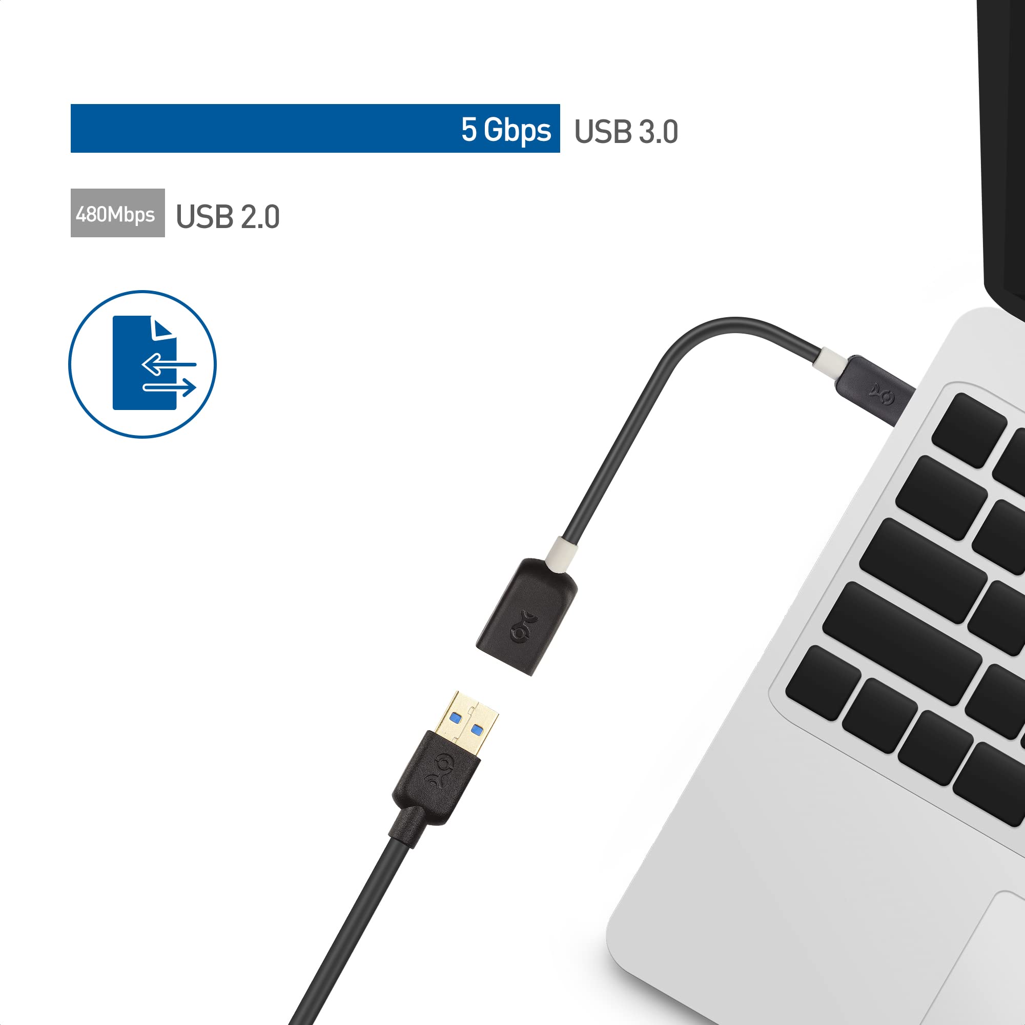 Cable Matters USB C to USB Adapter, 6-Inch USB-C to USB 3.0 OTG, Black - Fast Data Transfer, Compact Design