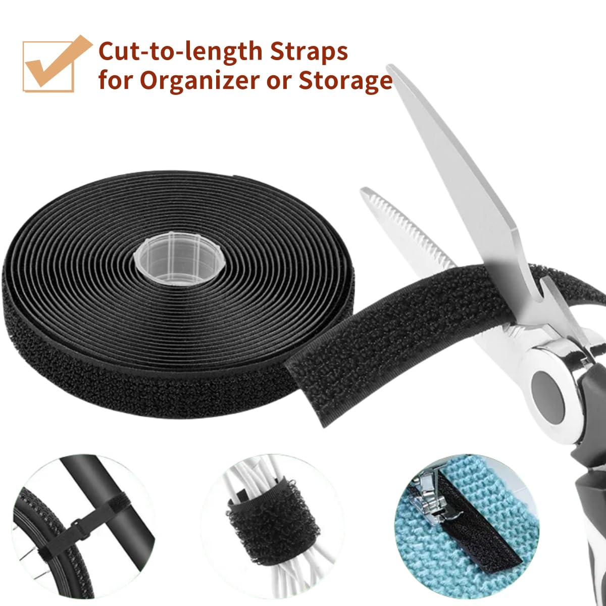 16Ft 1 Inch Wide Hook And Loop Straps With 15 Plastic Buckles, Multipurpose Strong Gripping Nylon Cable Straps, Reusable Fastene