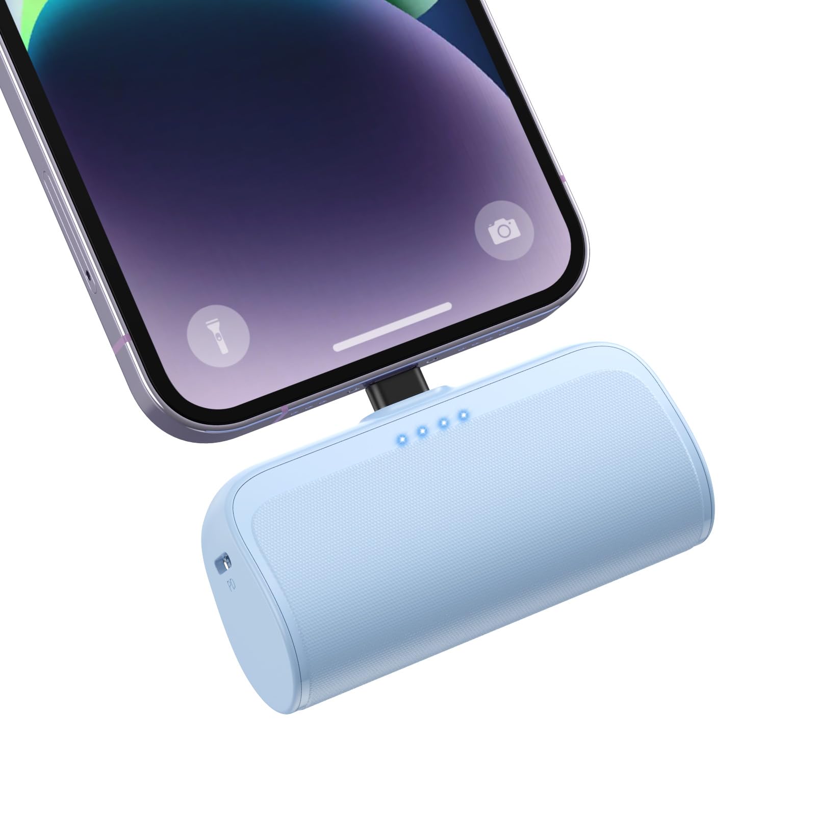 Mini Portable Charger Power Bank For Iphone,5200Mah Phone Charger, Ultra Compact Pd Fast Charging Battery Pack Compatible With I