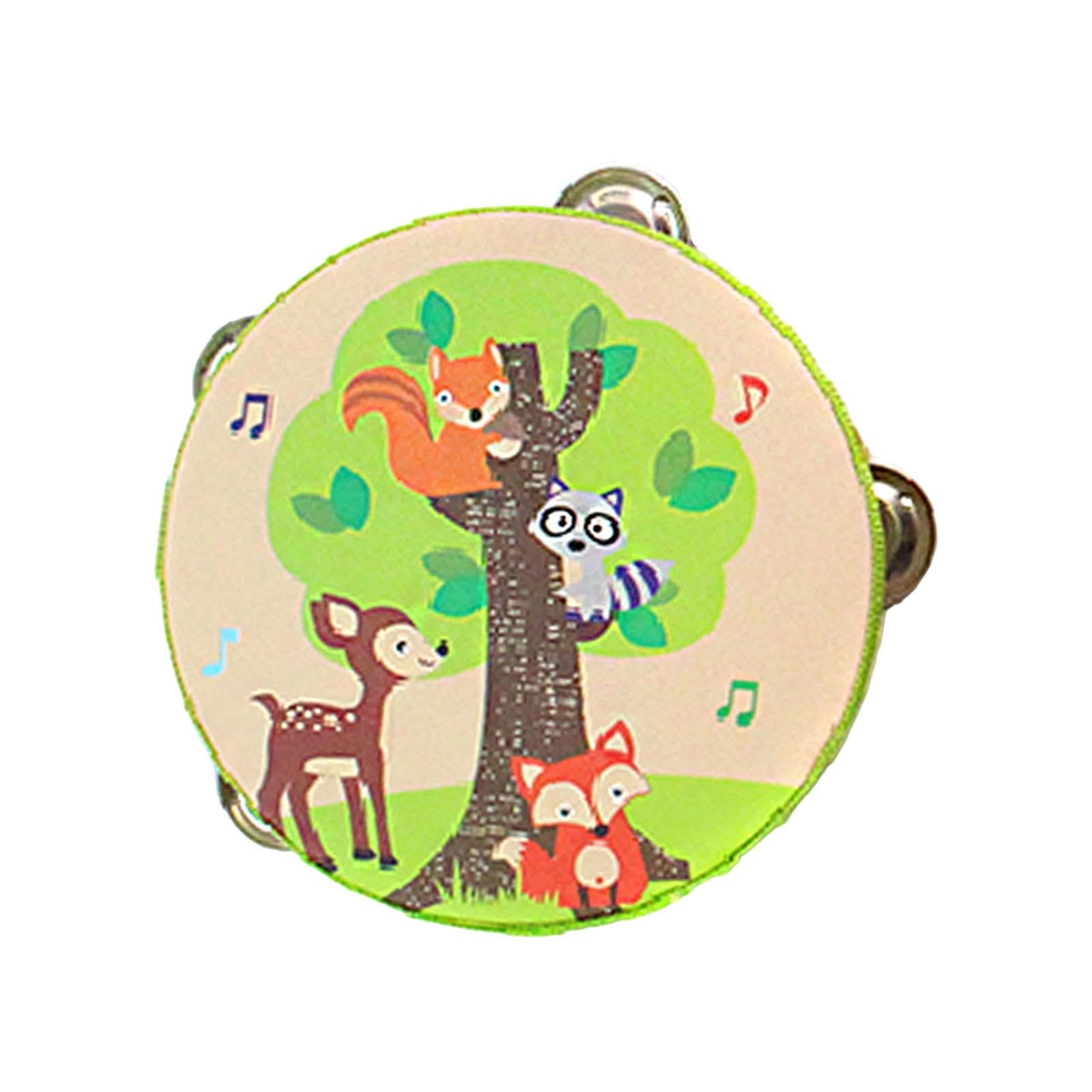 THE STYLE SUTRA Wood Handheld Tambourines Handbell Eonal Toy for Dancing Game Toys KTV 15cm Fox