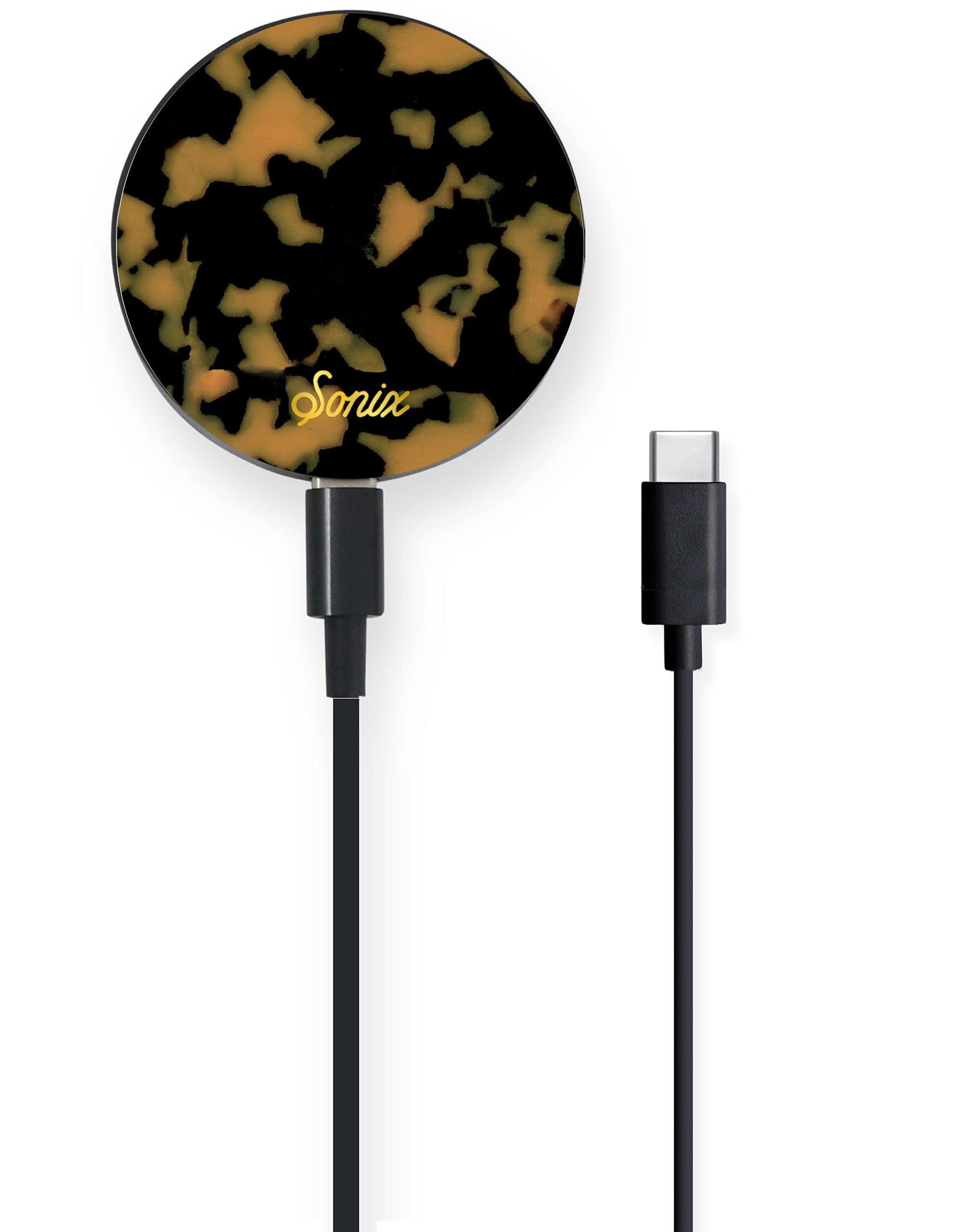 Sonix Charger For Magsafe Iphone 14, Iphone 13, Iphone 12 Series | Fast Wireless Charger X 6.5Ft Cable (Usb C) | Brown Tort