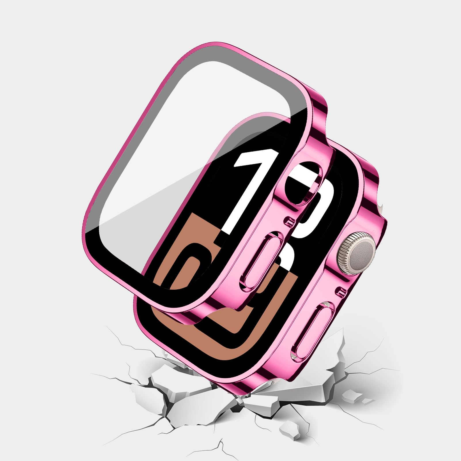 For Apple Watch Case 41Mm,Hard Case With Tempered Glass Screen Protector,Watch Cover For Apple Watch Series 8 7 Screen Protector