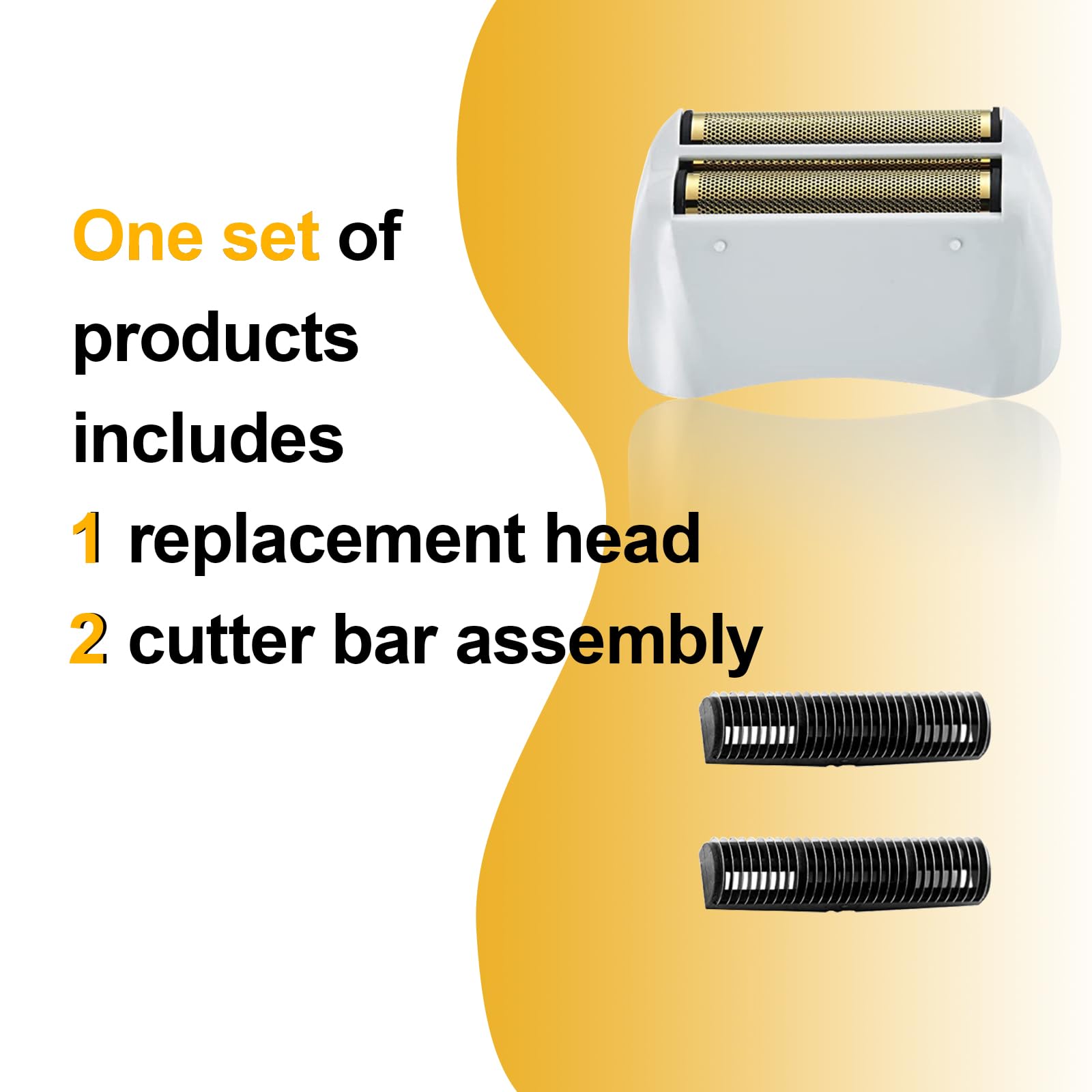 4 Pack Pro Shaver Replacement Foil And Cutters Compatible With Andis 17150(Ts 1) Shaver Profoil Lithium Replacement, Golden