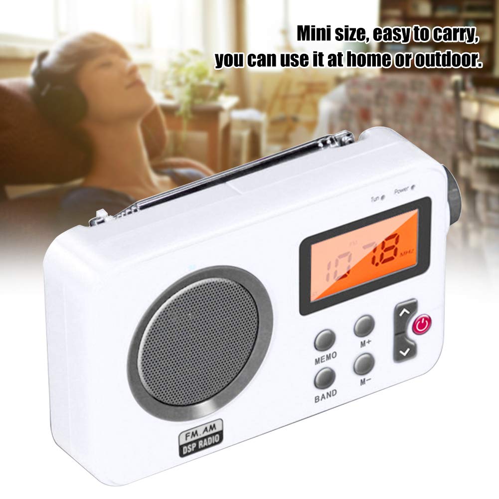 Uxely Radio   Shower Radio Speaker, Am/Fm Radio With Lcd Display, Portable Stereo Radio With Earphone Port For Home, Beach, Hot