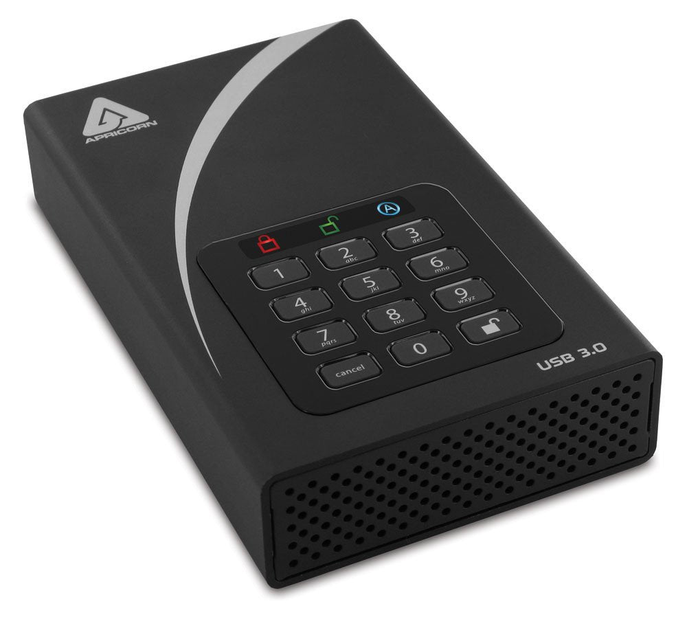Apricorn 8Tb Aegis Padlock Dt 256 Bit Encryption Usb 3 Hard Drive (Adt 3Pl256 8000)