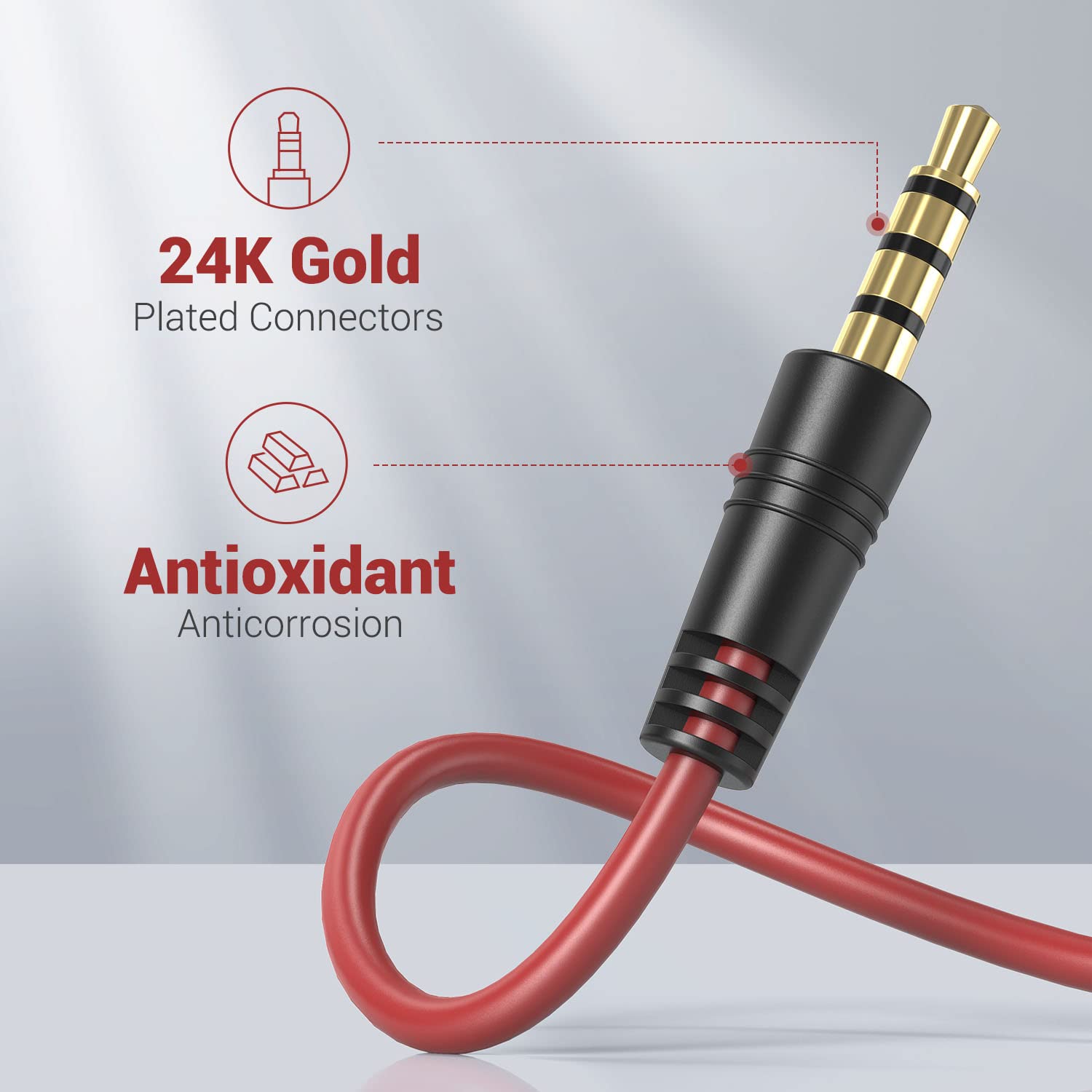 Oneodio 3.5 Mm Cable With Boom Mic And Mute Volume Control For Gaming Headsets, Most Other 3.5Mm Jack Headphones