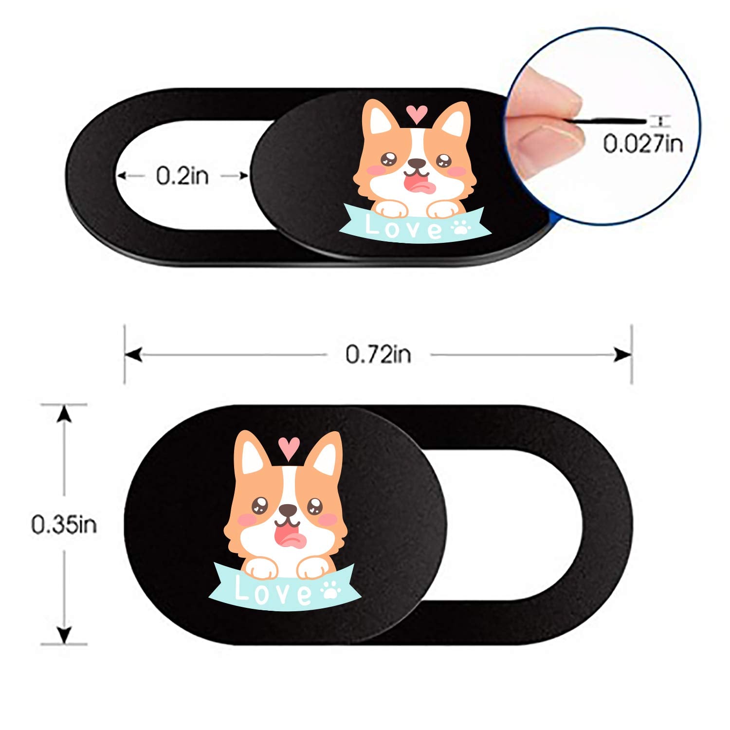 Imnext2U Laptop Camera Cover Slide 3 Pack Ultra Thin Slide Computer Webcam Covers For Echo Show, Ipad, Tablet, Chromebook, Pc