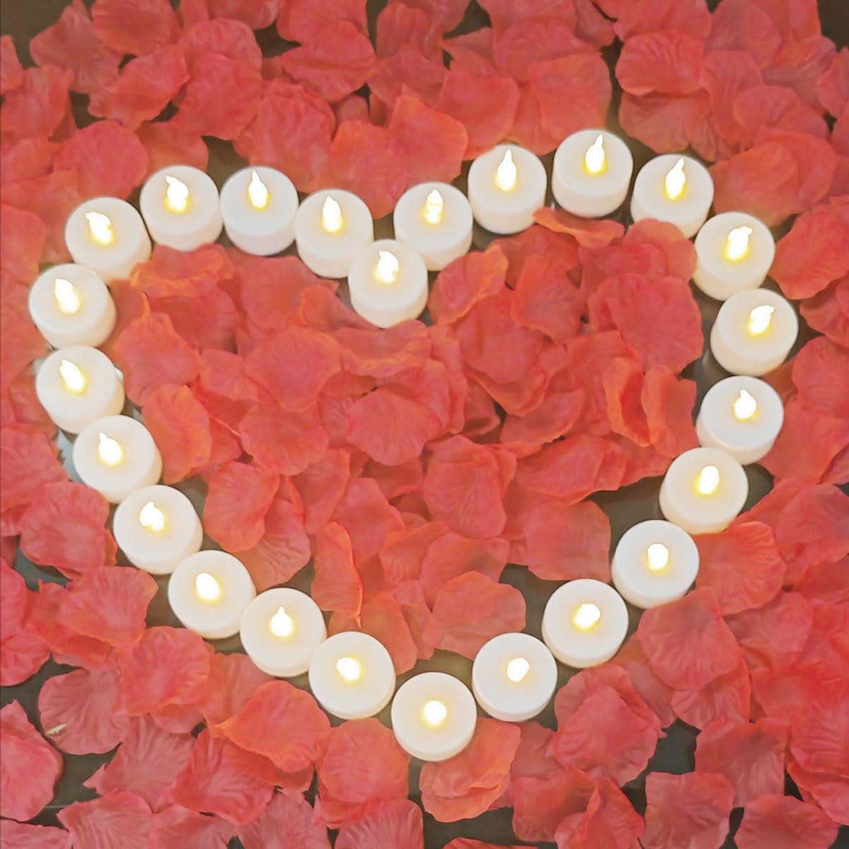24 Pack Realistic And Bright Flickering Last 200 Hours Longer Battery Operated Flameless Led Tea Lights Candles With 2000Pcs Pie