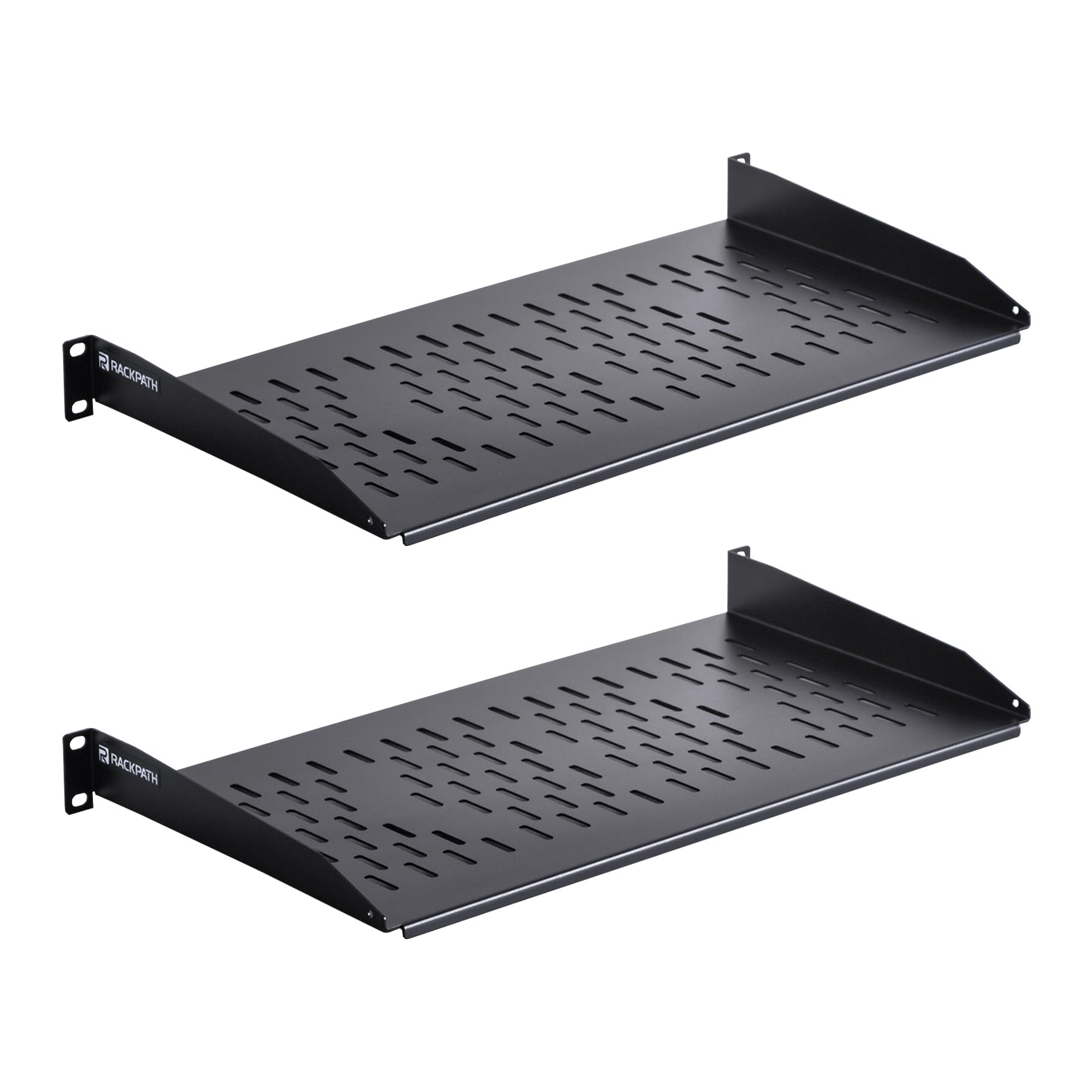 Rackpath 1U Cantilever Universal Rack Shelf   10In Deep   Rackmount Shelf For 19 Av/Network Equipment Racks   55Lbs Capacity   2