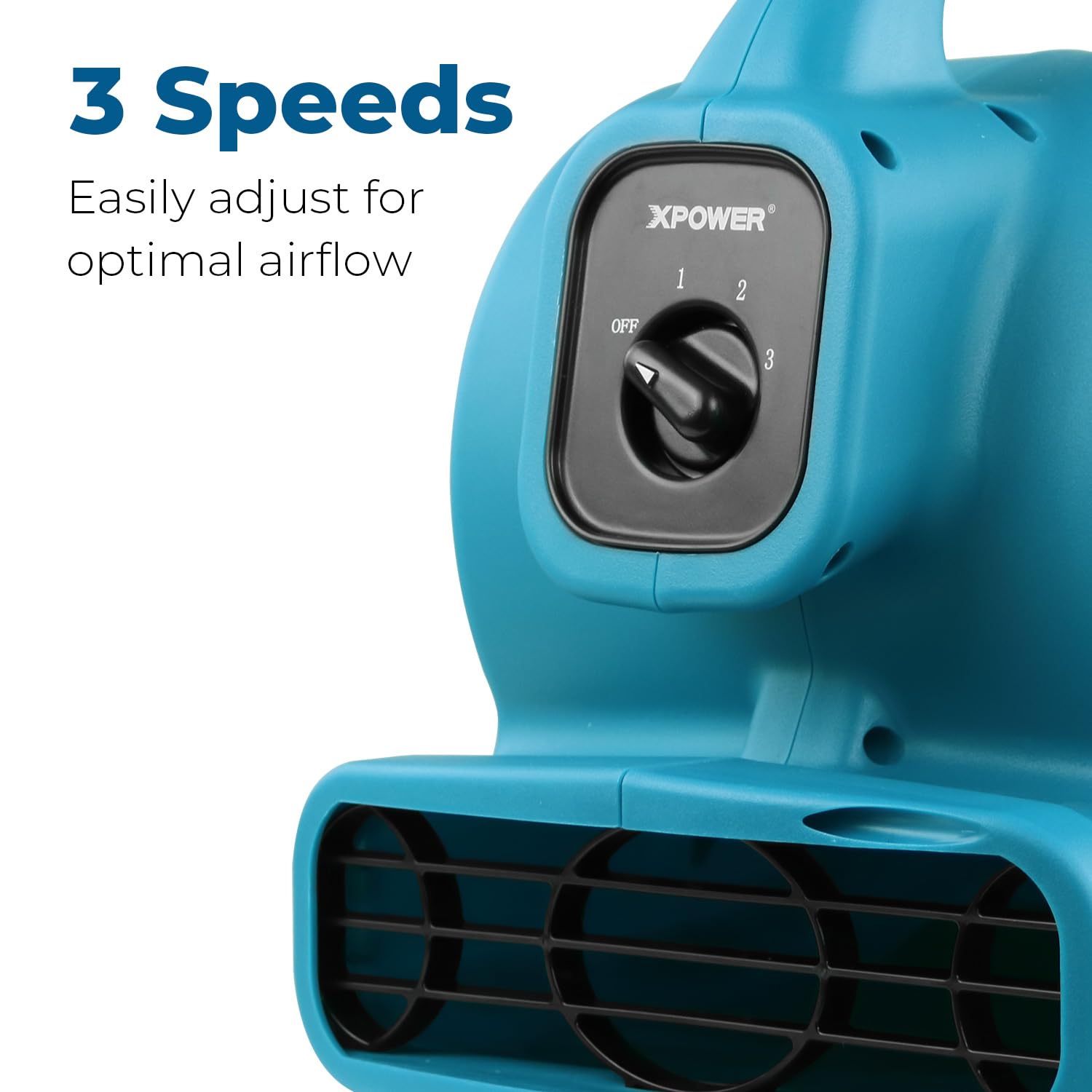 Xpower P 80 Mini Utility 600 Cfm Centrifugal Air Mover, Floor Fan, Blower, Stackable, For Drying,Cooling, Ventilating, Home Use