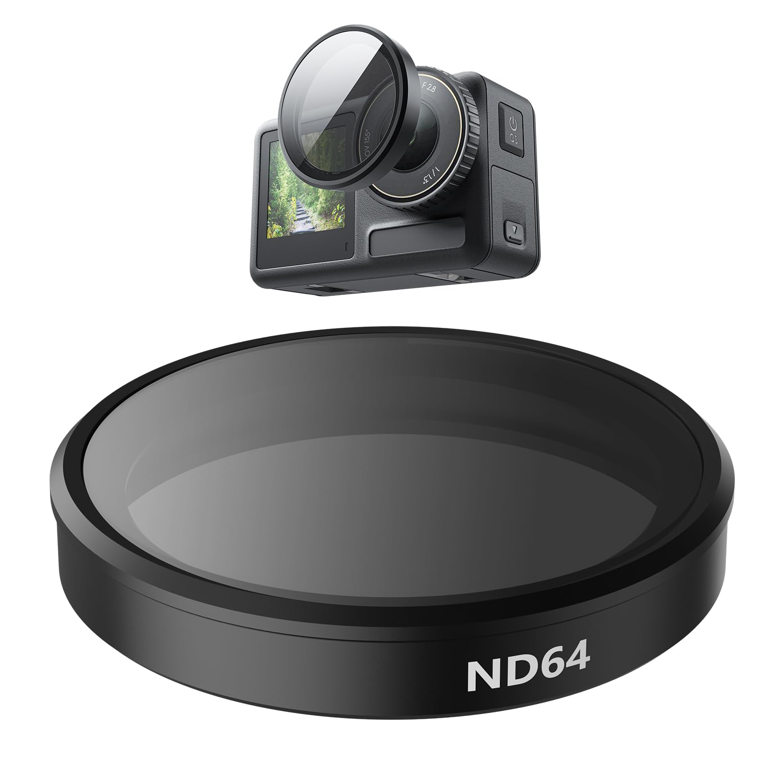 Telesin Nd64 Filter Lens Filter For Dji Action 4 Osmo Action 3 Accessories, Neutral Density Multi Coated Hd Optical Glass Scratc