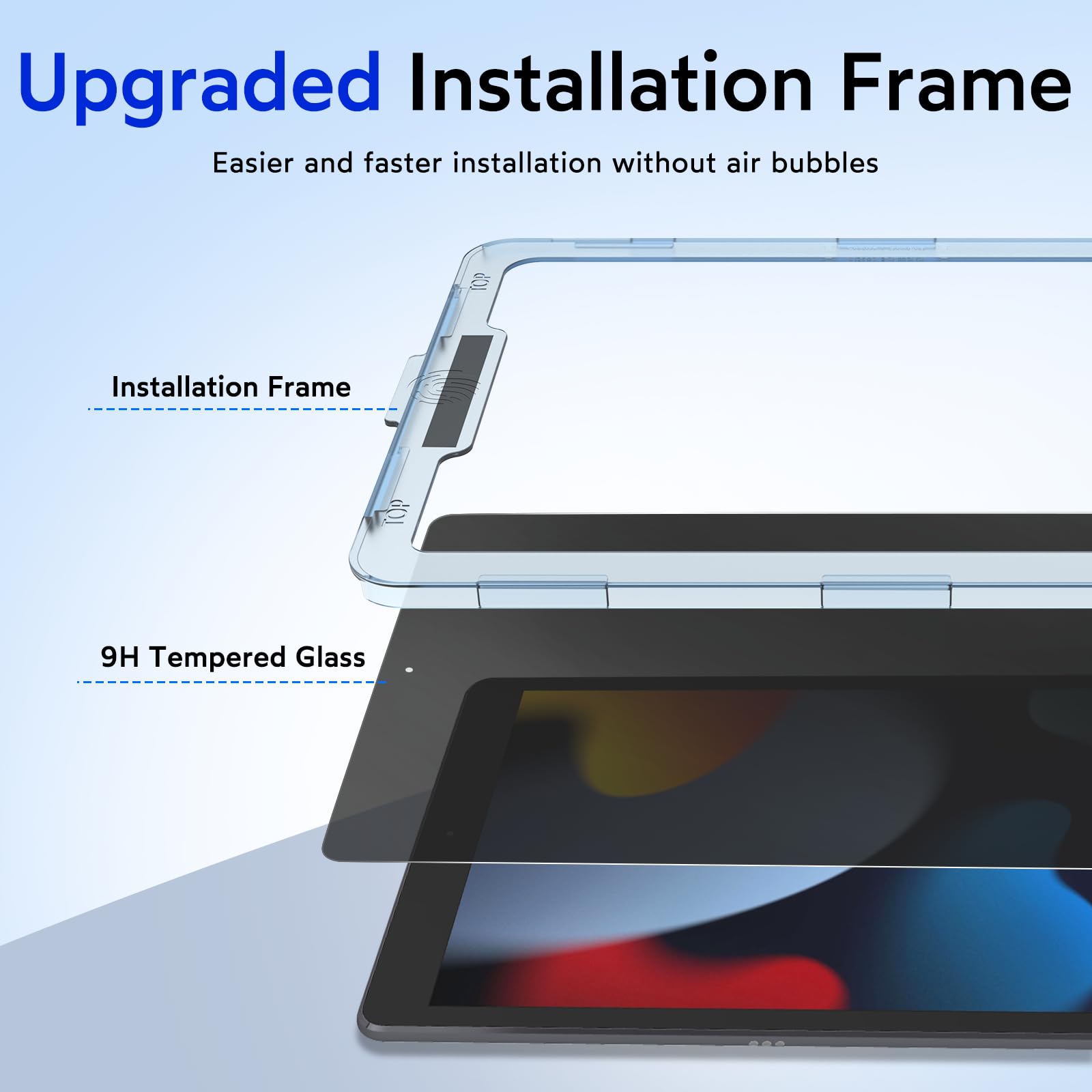 Mobdik Privacy Screen Protector Compatible With Ipad 9Th / 8Th / 7Th Generation 10.2 Inch (2021/2020 / 2019) [Anti Spy] [9H Temp