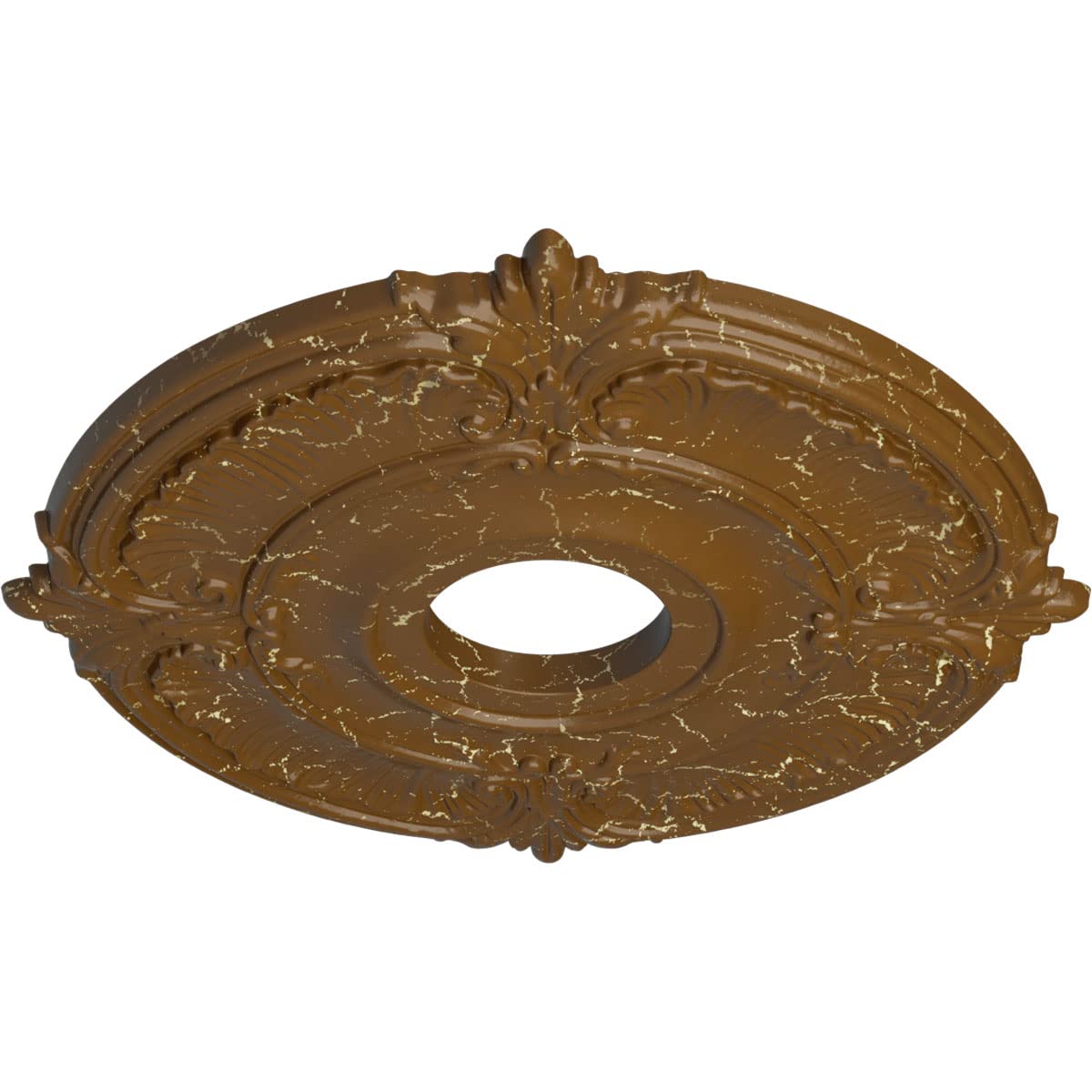 Ekena Millwork Cm18Atstc Attica Ceiling Medallion, 18''Od X 4''Id X 5/8''P (Fits Canopies Up To 5''), Hand Painted Smokey Topaz
