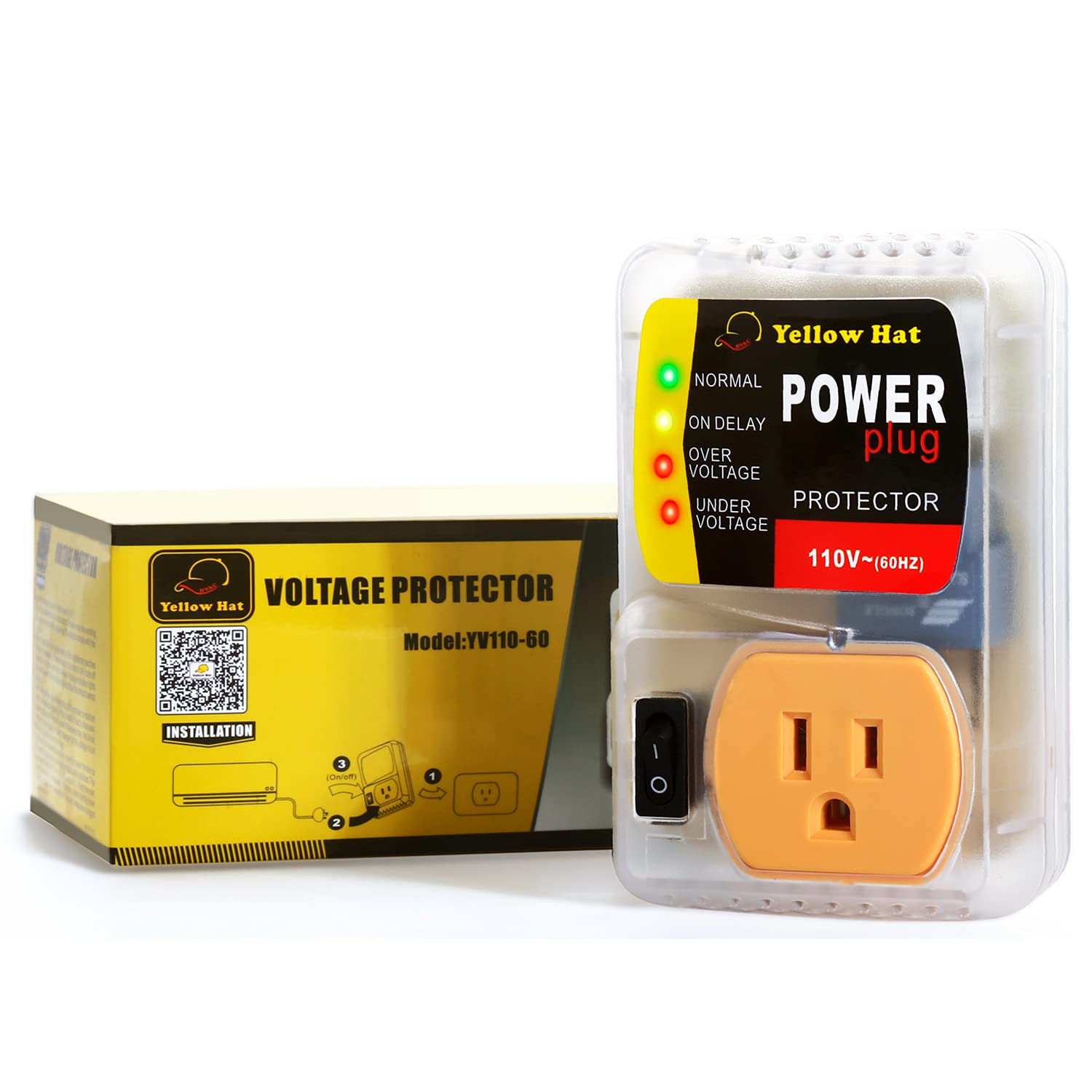 Voltage Protector, Surge Protector For Home Appliance, Voltage Brownout Outlet 110V 15A 2200 Watts