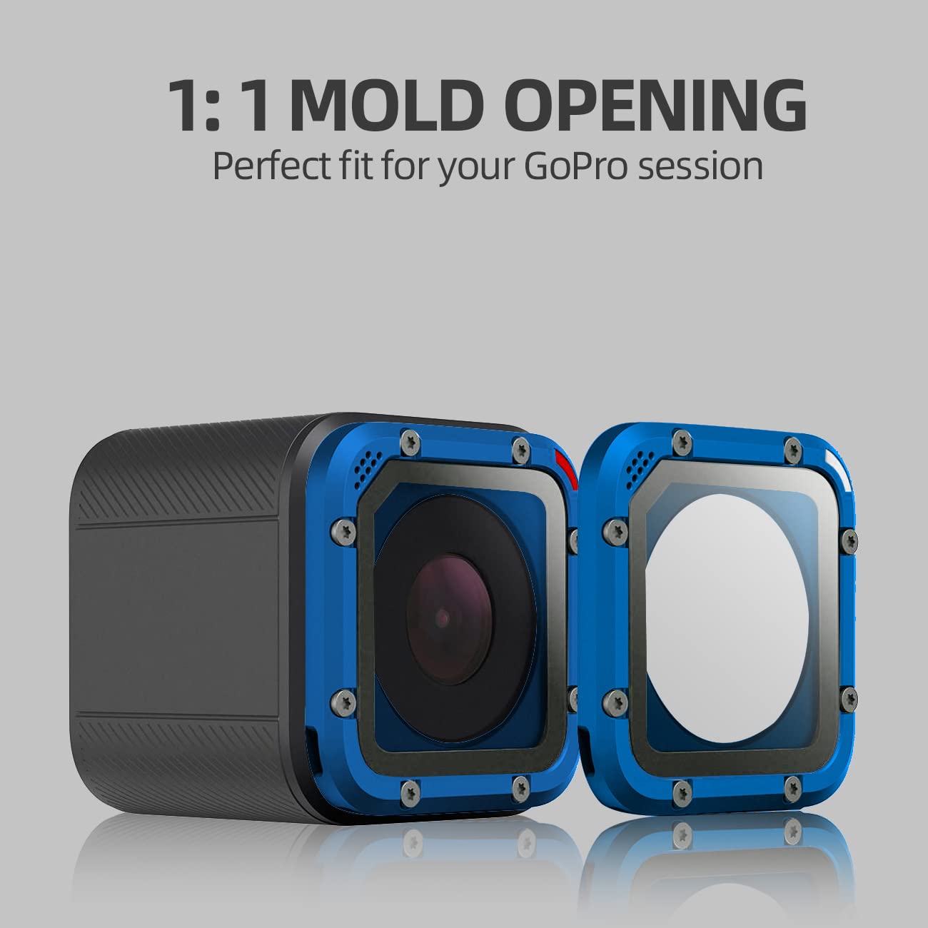 Parapace Lens Replacement Kit For Gopro Hero 5/4 Session Protective Lens Repair Parts (Blue)