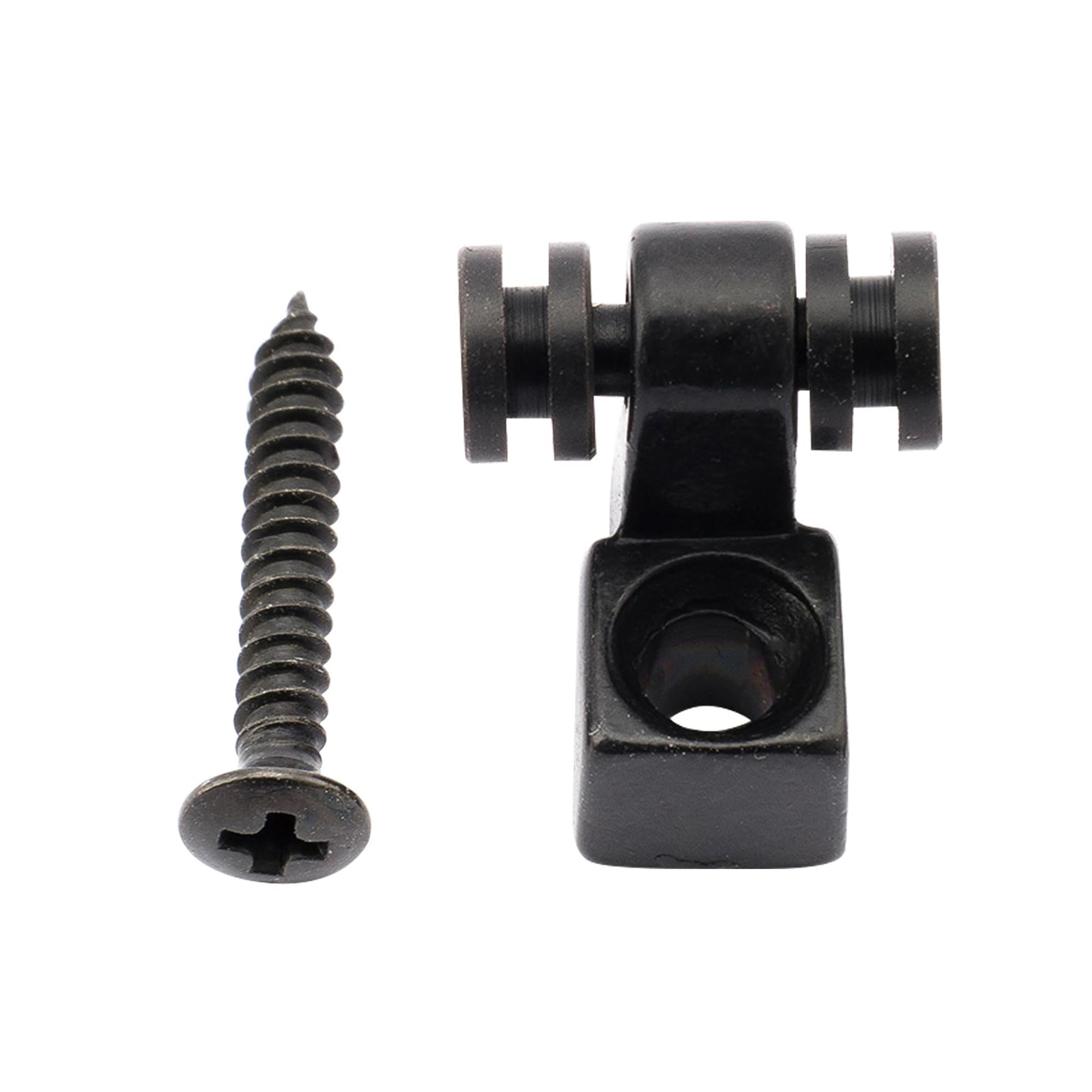 Musiclily Pro Steel Guitar Roller String Trees String Guides Retainers Replacement For Strat Tele Style Electric Guitar, Black (